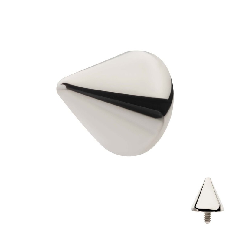 Titanium Internally Threaded Spike Top 16G (1.2mm) Top: 3mm (L) x 3mm (W)