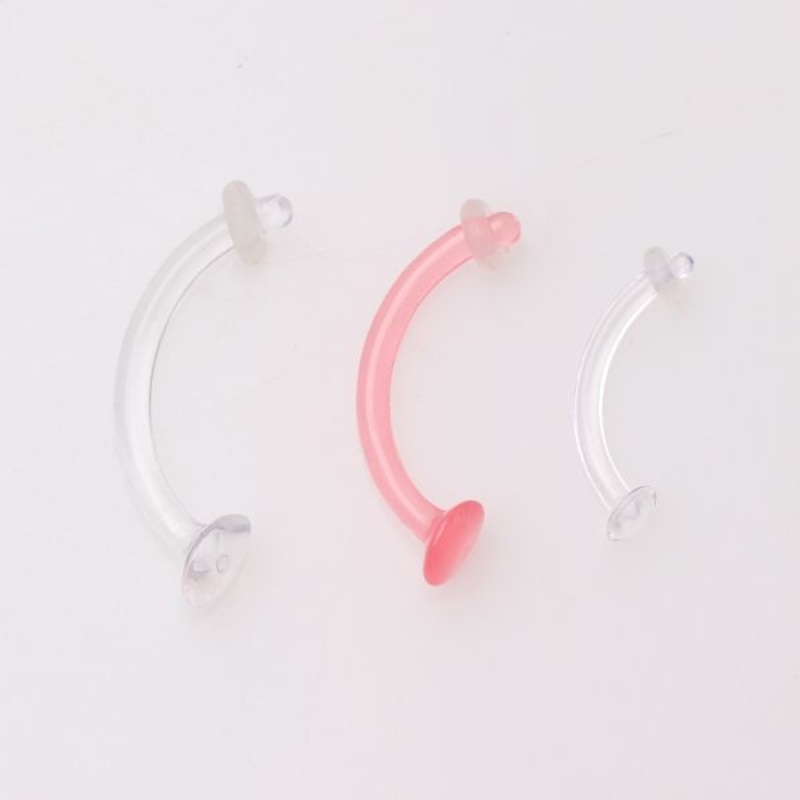 BioFlex Curved Retainer w/ O-Ring 14G (1.6mm) Length : 7/16″ (11mm) Clear
