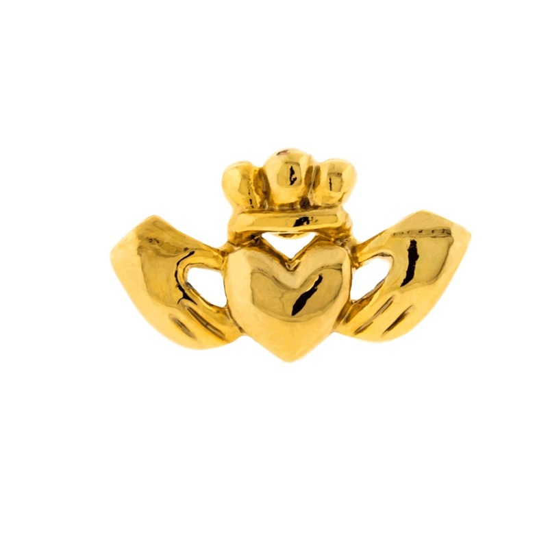 Claddagh Barbell Stud – 316L Stainless Steel