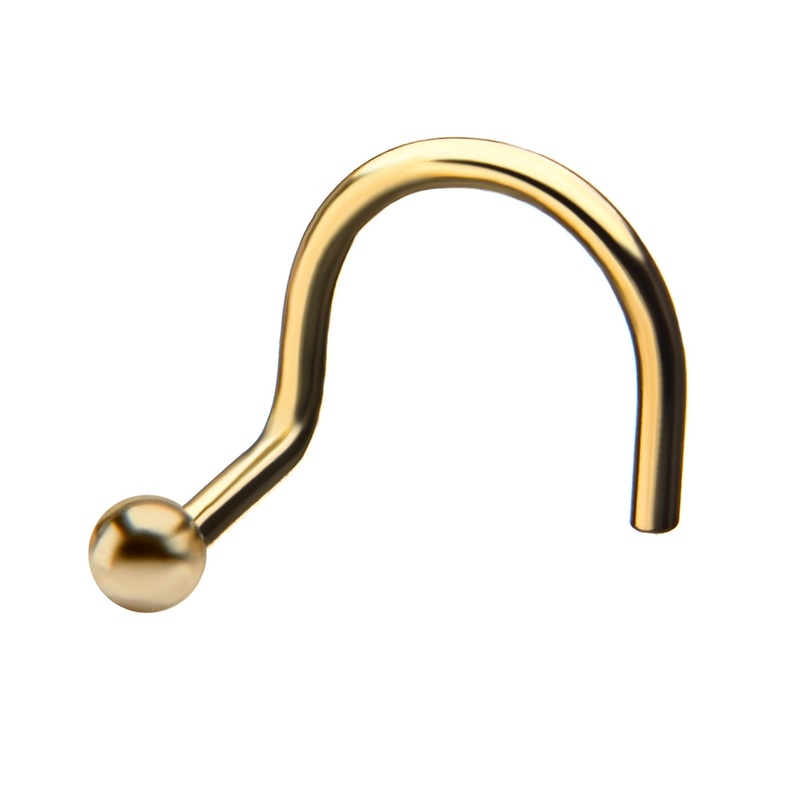 Ball Top Nose Screw – 14kt Gold 1.5mm