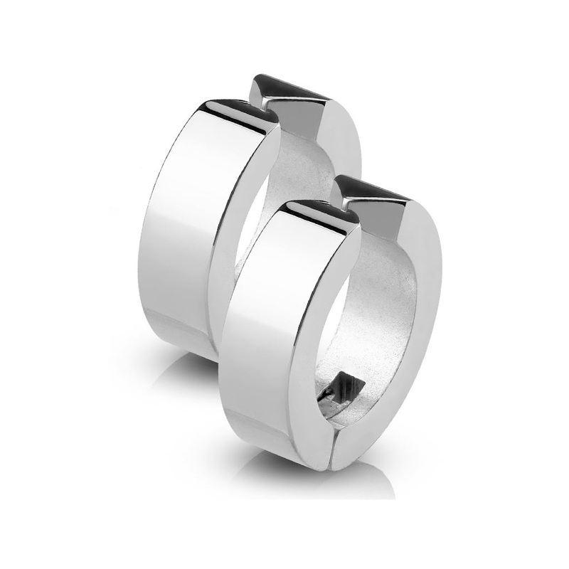 Cuff Clip On Non-Piercing Huggie Hoop Earrings – Pair – 316L Stainless Steel Gold