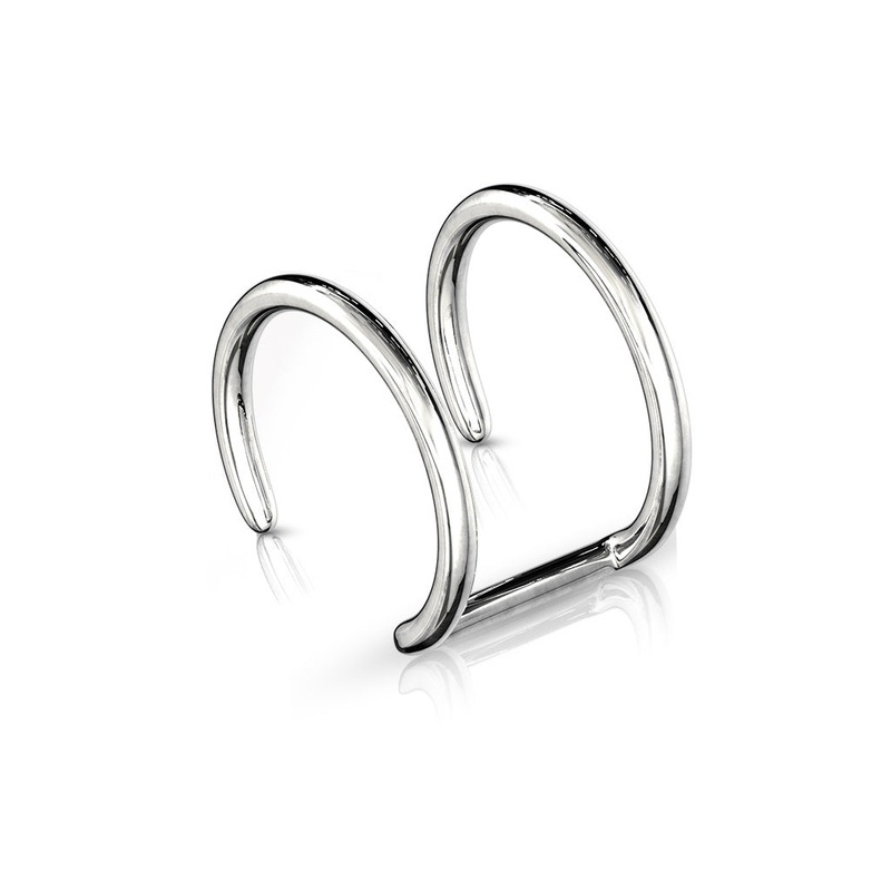 Double Hoop Non-Piercing Cuff Gold
