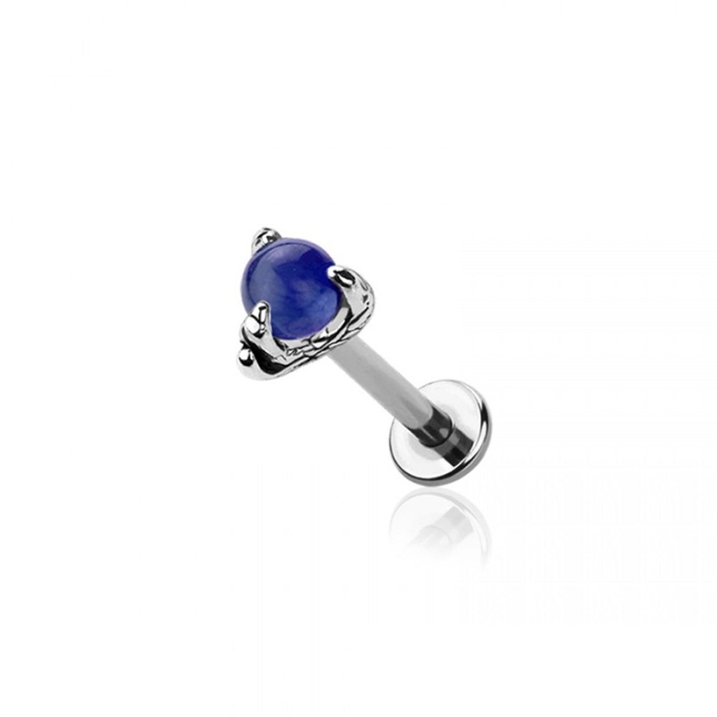 Dragon Claw Flat Back Stud – 316L Stainless Steel Black