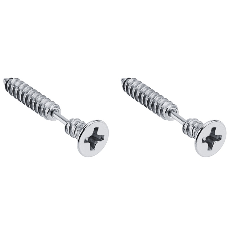 Screw Stud Earrings – Pair – 316L Stainless Steel Gold