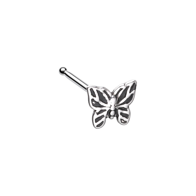 Butterfly Nose Bone Stud – 316L Stainless Steel