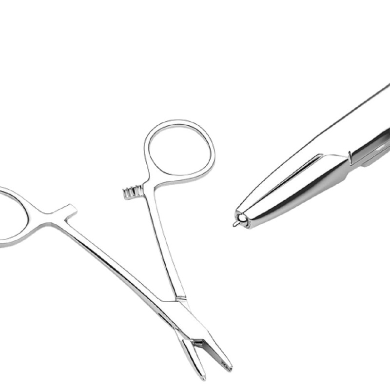 Dermal Anchor Tube Hemostat Forceps for Dermal Tops – Stainless Steel 3mm