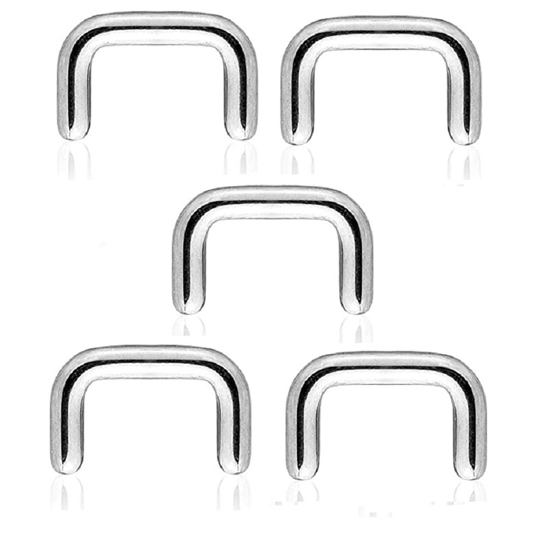 Set of 5 Septum Ring Retainers – Stainless Steel