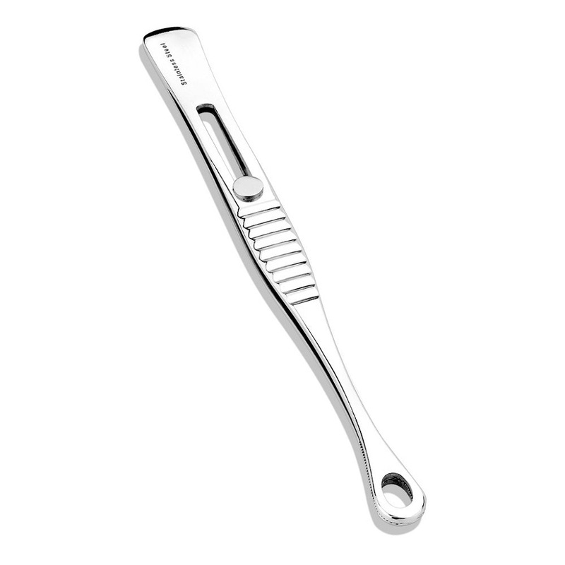 Mini Multi Purpose Body Piercing Forester Tweezer Body Piercing Tool with Sliding Easy Lock – Stainless Steel