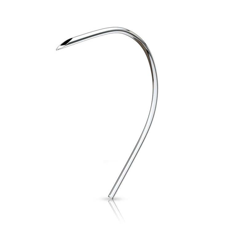 Set of 10 EO Gas Sterilized Curved Piercing Needles – 316L Surgical Steel 1.2mm (16GA)