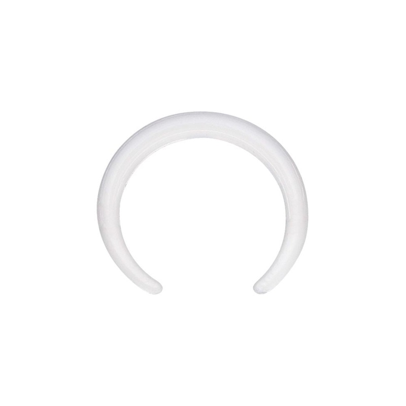 Soft Touch Bioflex Flexible Septum Pincher Ring Retainer Clear 1.2mm (16GA)