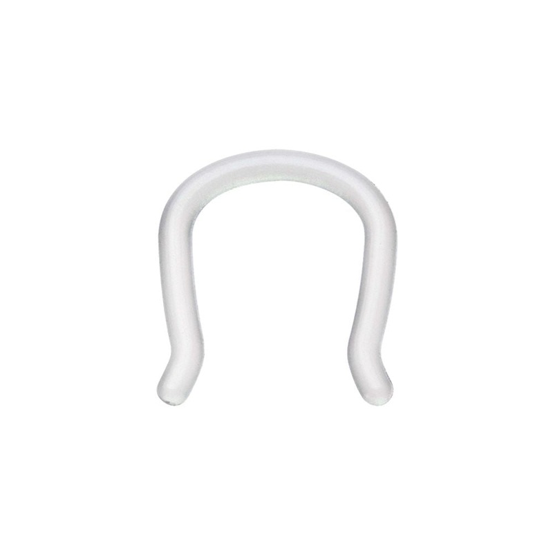 Soft Touch Bioflex Flexible Septum Ring Retainer Clear 14GA (1.6mm)