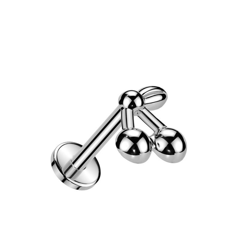 Internally Threaded Cherry Top Flat Back Stud – ASTM F-136 Implant Grade Titanium Gold 6mm (1/4″)