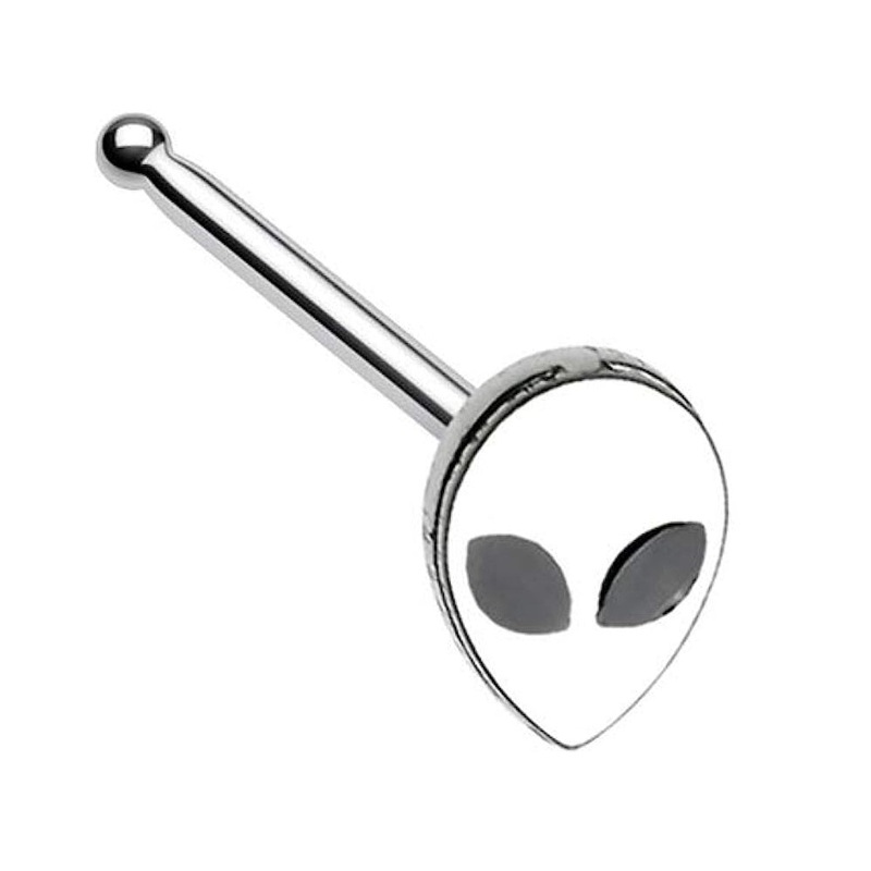 Alien Head Nose Bone Stud – Stainless Steel
