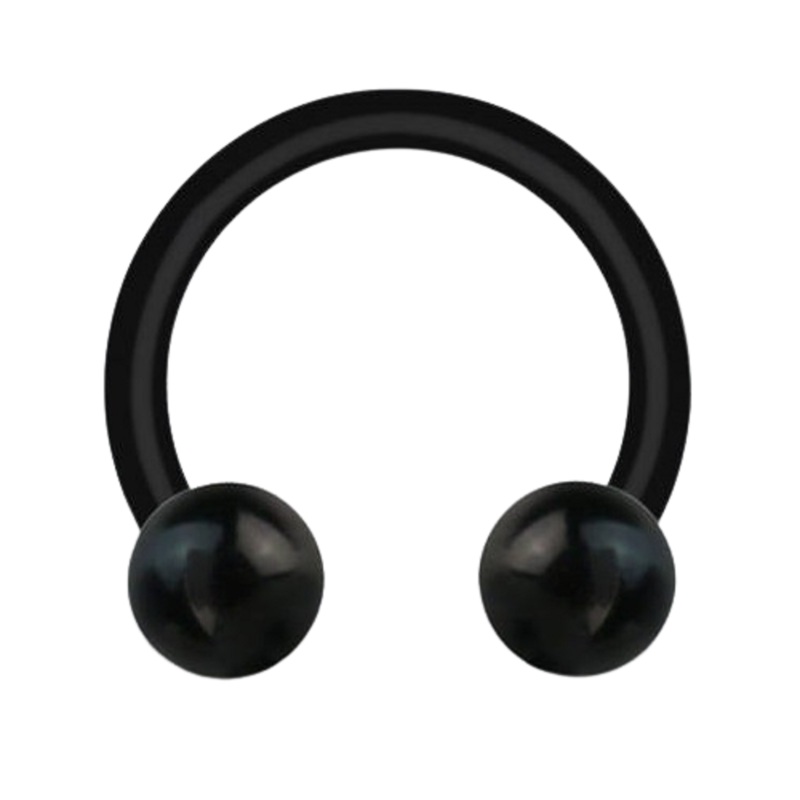 Bioflex 3mm Ball Ends Circular Barbell 10mm (3/8″) Black