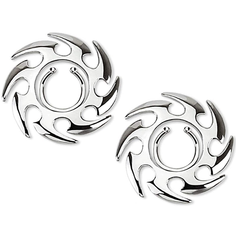 Tribal Swirl Non-Pierce No Pierce Fake Clip On Nipple Rings – Brass – Pair