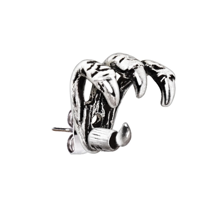 Trident Triple Claw Earring – 316L Stainless Steel