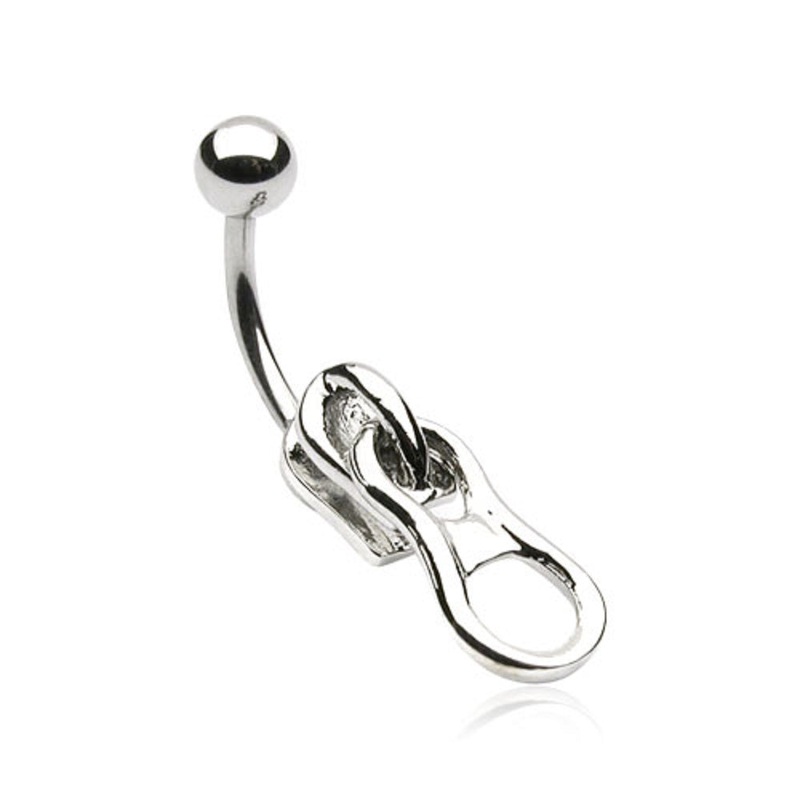 Zipper Belly Button Ring – Stainless Steel
