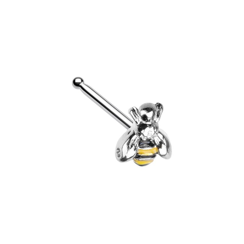 Bumble Bee Nose Bone Stud – Stainless Steel