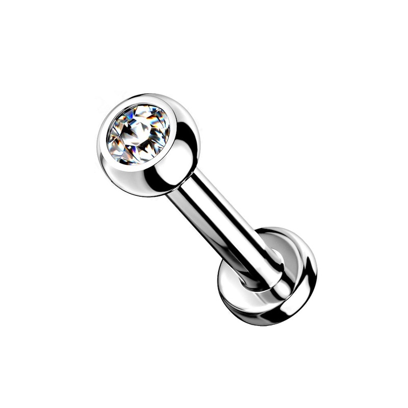 CZ Crystal Ball Internally Threaded Stud – G23 Implant Grade Titanium 1mm (18GA)