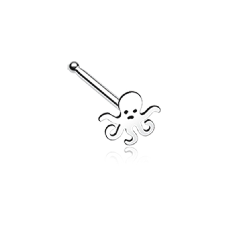 Nautical Octopus Nose Bone Stud – Stainless Steel