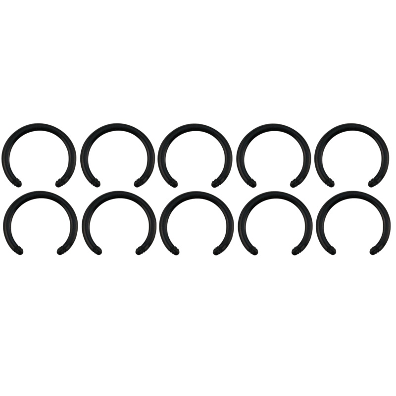 Set of 10 Bioflex Circular Barbells with External Threading Clear 10mm (3/8″)