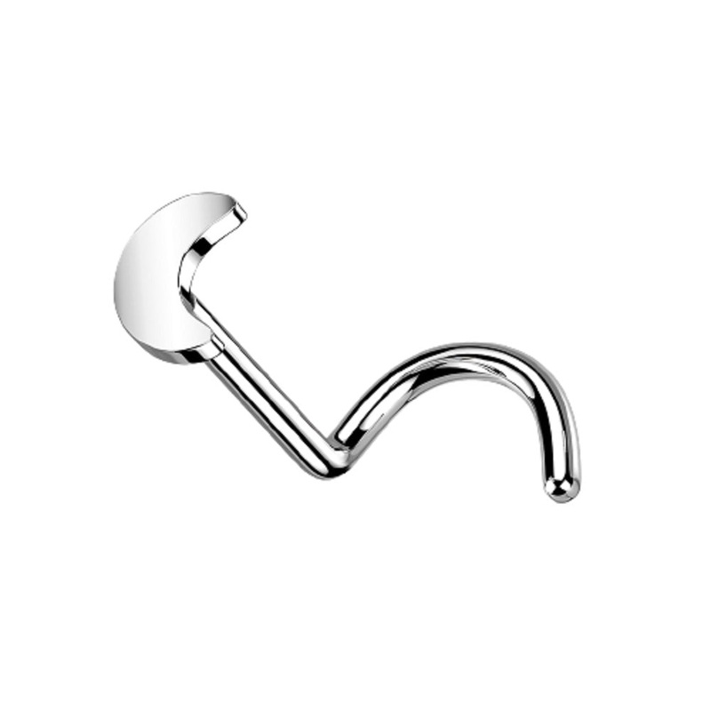 Crescent Moon Threadless Push in Nose Screw – G23 Implant Grade Titanium 1mm (18GA)