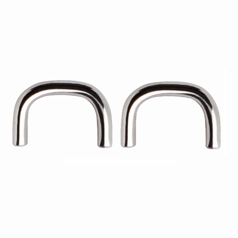 Short Staple Shaped Septum Retainers – 316L Surgical Steel – Pair 1.6mm (14GA)