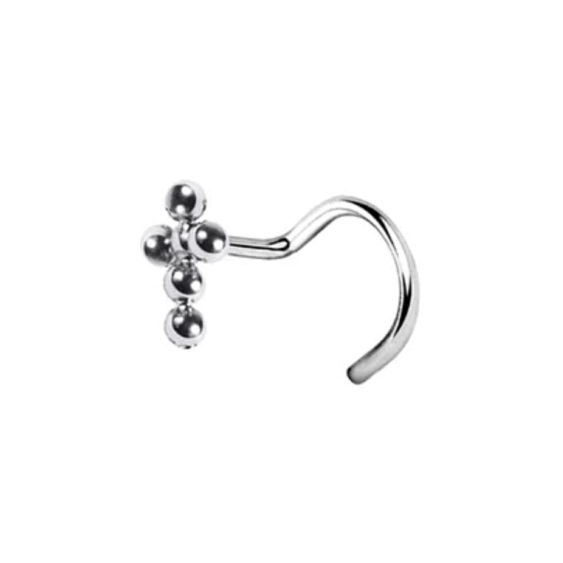 Beaded Cross Nose Screw – G23 Implant Grade Titanium 0.8mm (20GA)