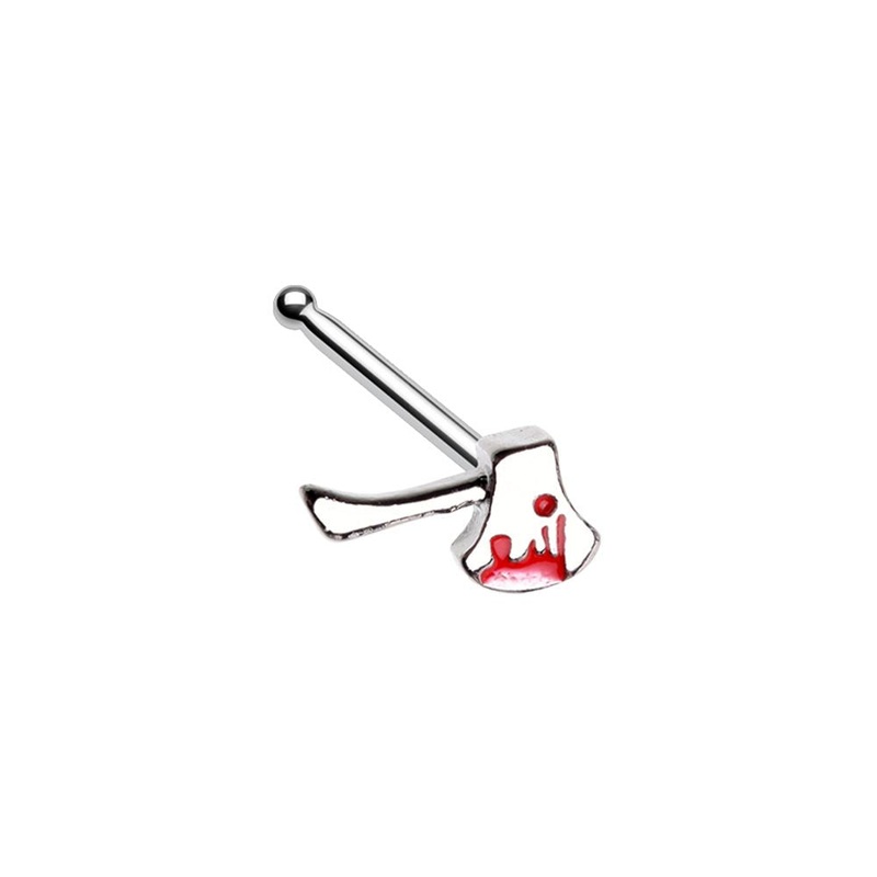 Bloody Axe Nose Bone Stud – Stainless Steel
