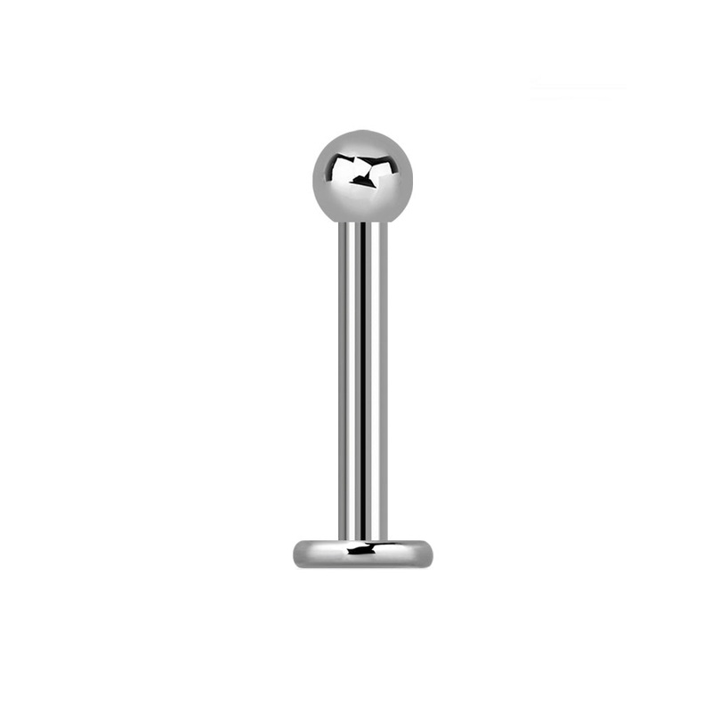 Internally Threaded Ball Top Flat Back Stud – G23 Titanium 6mm (1/4″)