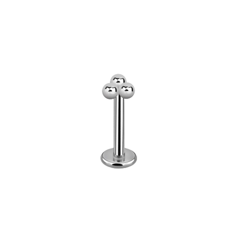 Internally Threaded Triple Ball Top Flat Back Stud – G23 Titanium 8mm (5/16″)