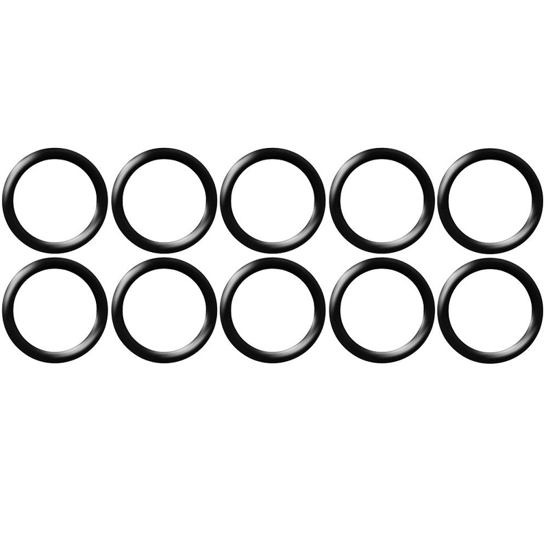 Pack of 10 Black Silicone Body Jewelry O-Rings 1mm (18GA)