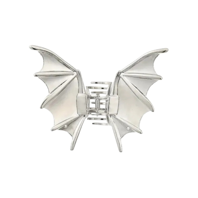Metal Bat Wings Claw Hair Clip Black