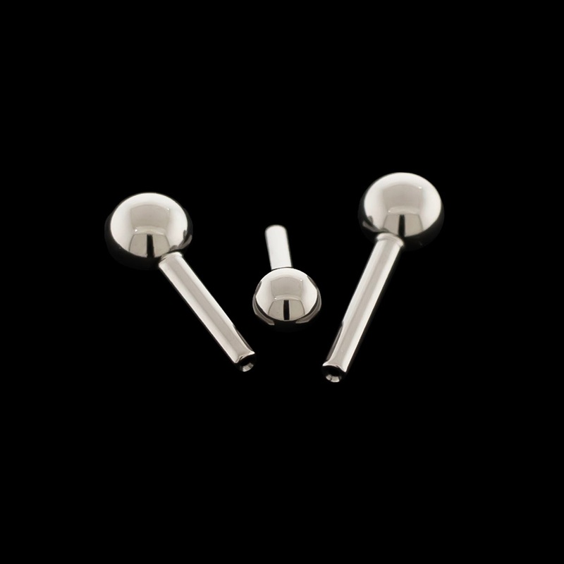 14G Titanium Threadless Barbell Post 14G (1.6mm) 6mm (1/4″) 4mm