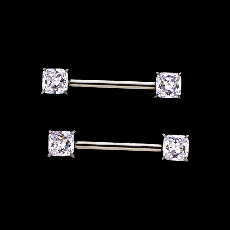 Tilye – Internally Threaded Nipple Barbell 14G (1.6mm) 14mm (9/16″) Clear