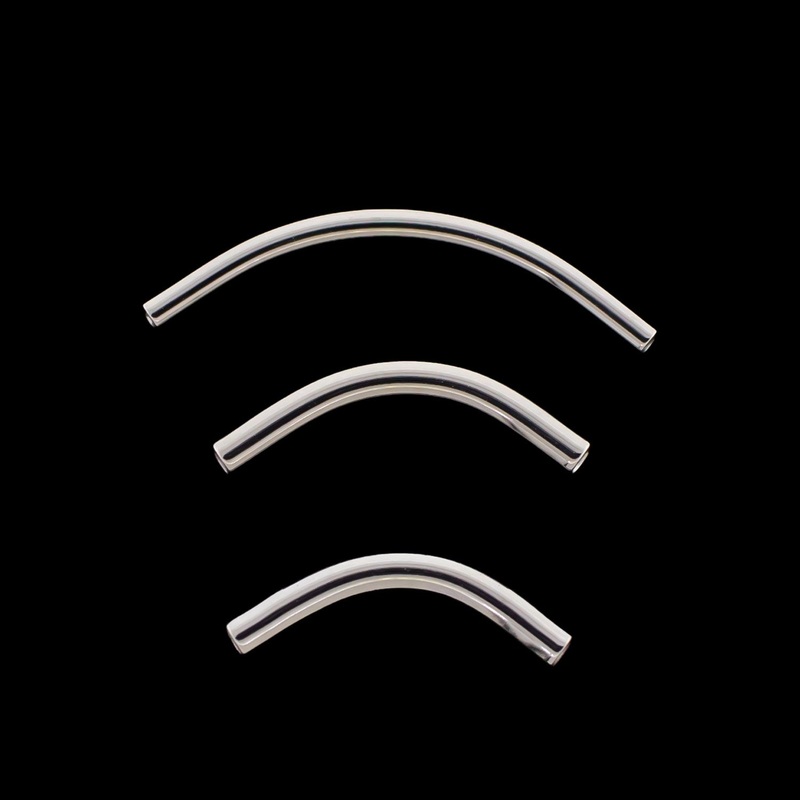 Titanium 14G Internally Threaded Curved Barbell Post 14G (1.6mm) 7mm (9/32″)