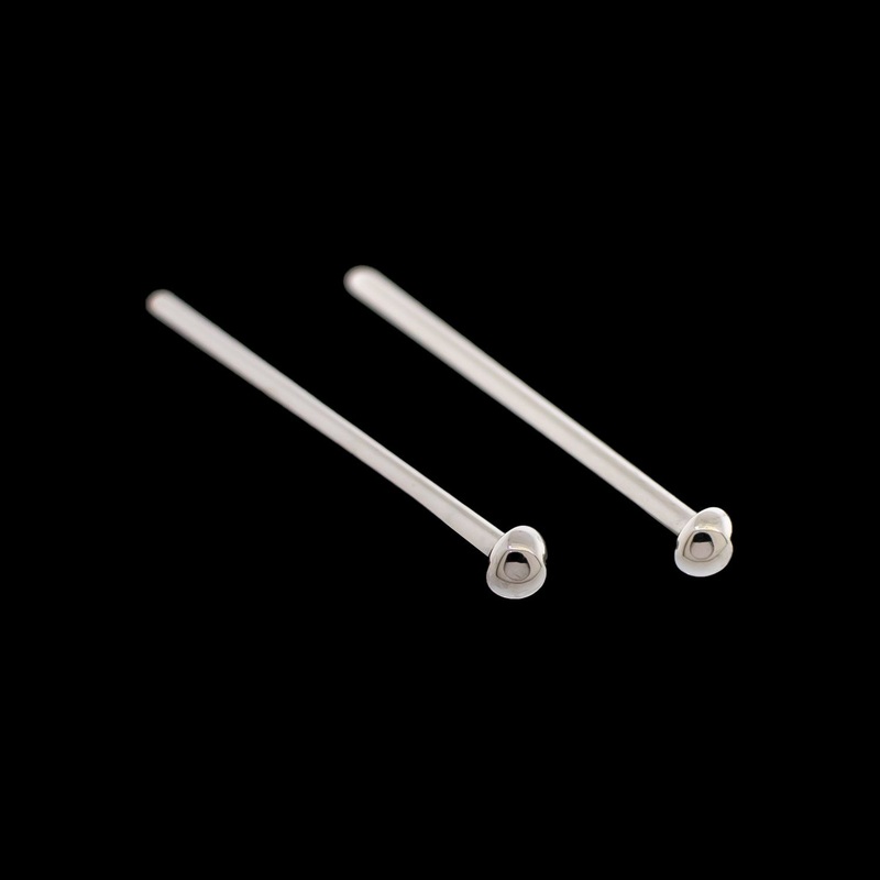 Titanium Dome Nose Pin Titanium 18G (1.0mm) 16mm (5/8″)