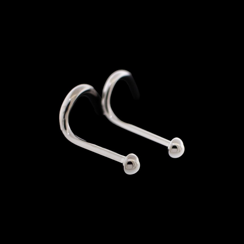Titanium Dome Nostril Screw Titanium 18G (1.0mm) 8mm (5/16″)