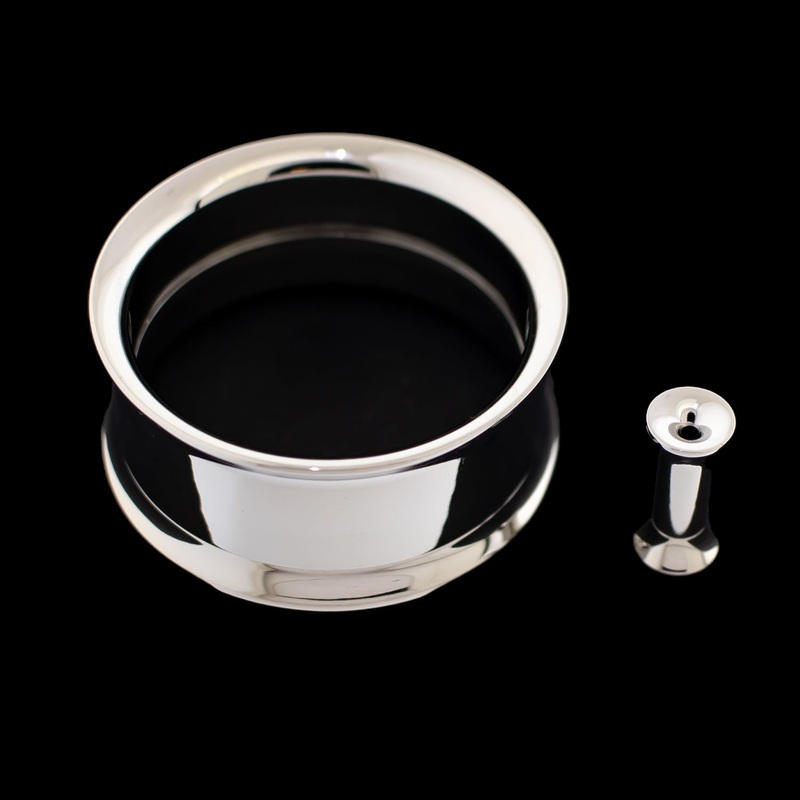 Titanium Double Flare Tunnels – Internally Threaded Titanium 8G (3mm) 8mm (5/16″)