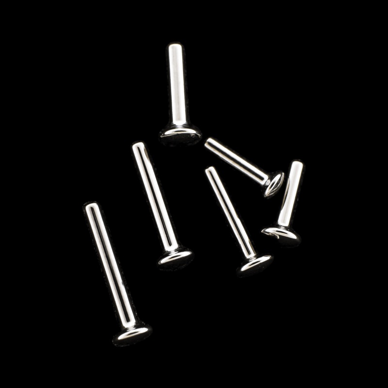 Titanium Threadless Labret Post- 3mm back 18G (1mm) 5mm (3/16″) 3mm