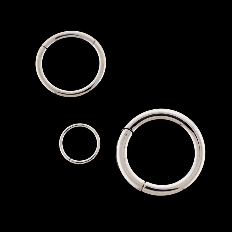 10G Hinged Segment Ring Titanium 10G (2.5mm) 10mm (3/8″)