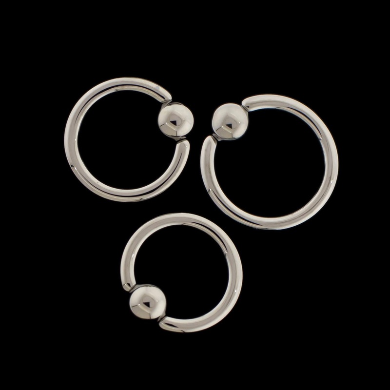 12G Captive Bead Rings 12G (2mm) 10mm (3/8″)