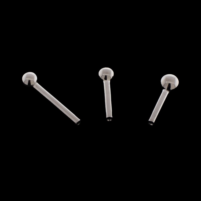 16G/ 18G Titanium Threadless Barbell Post 16G (1.2mm) 5mm (3/16″) 2.5mm