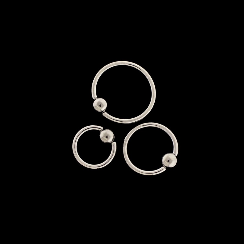 18G Captive Bead Rings 18G (1.0mm) 6mm (1/4″) 3mm