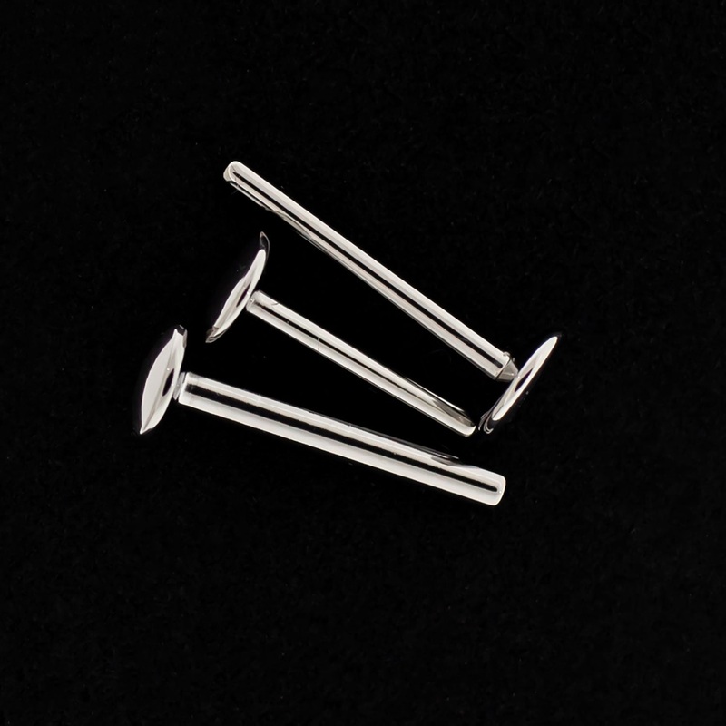 18G Titanium Internally Threaded Labret Post 18G (1mm) 6mm (1/4″) 5mm