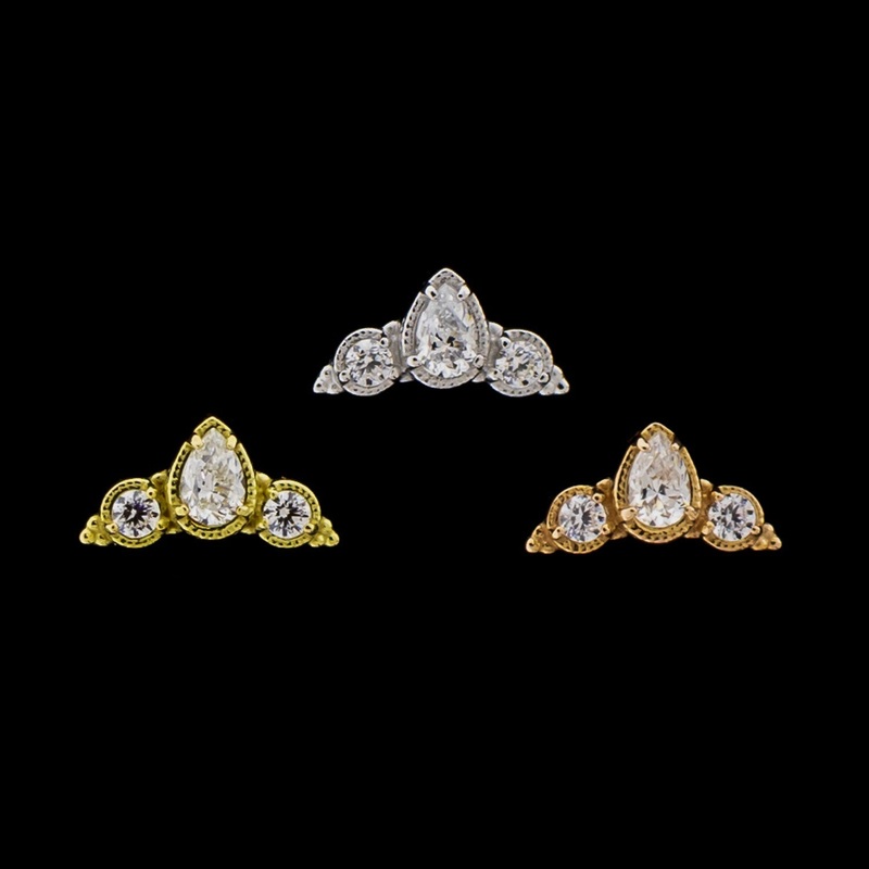 Maeve Yellow Gold White 8mm