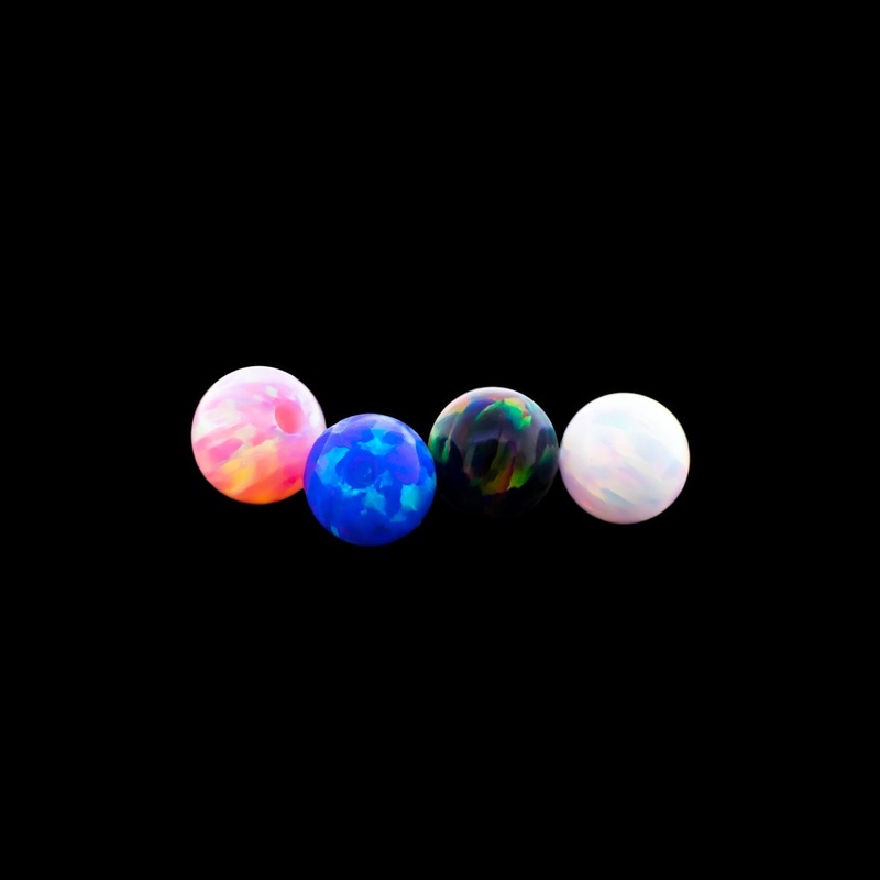 Opal Captive Bead Replacements 3mm Black