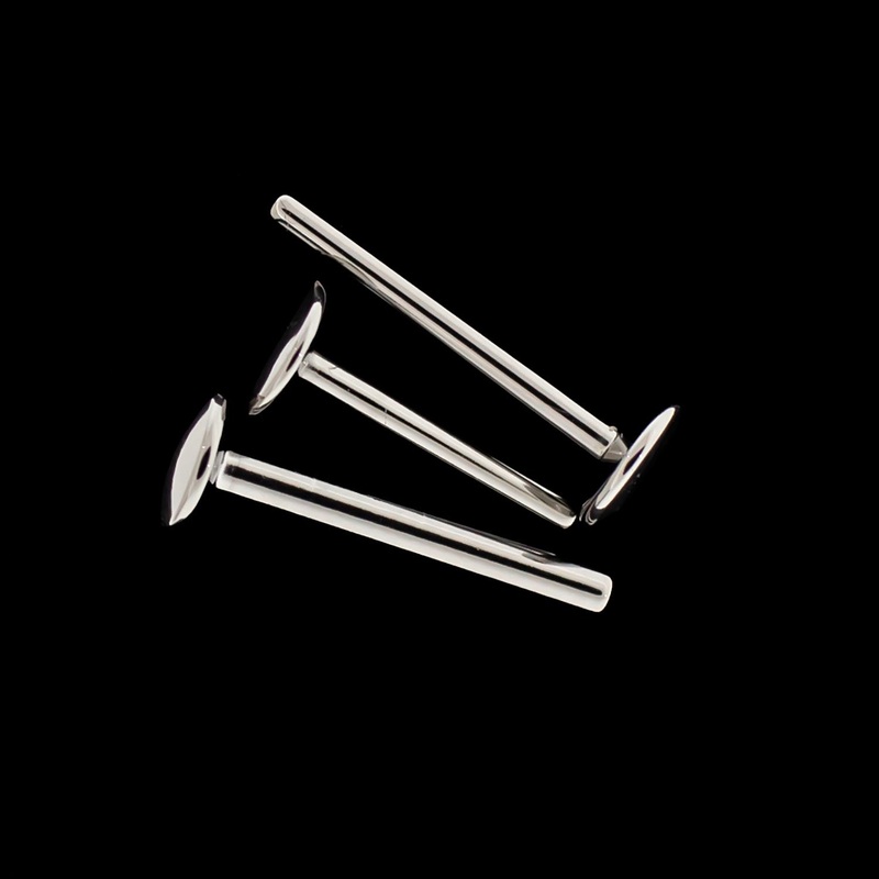 Titanium Threadless Labret Post- 5mm back 18G (1mm) 5mm (3/16″) 5mm