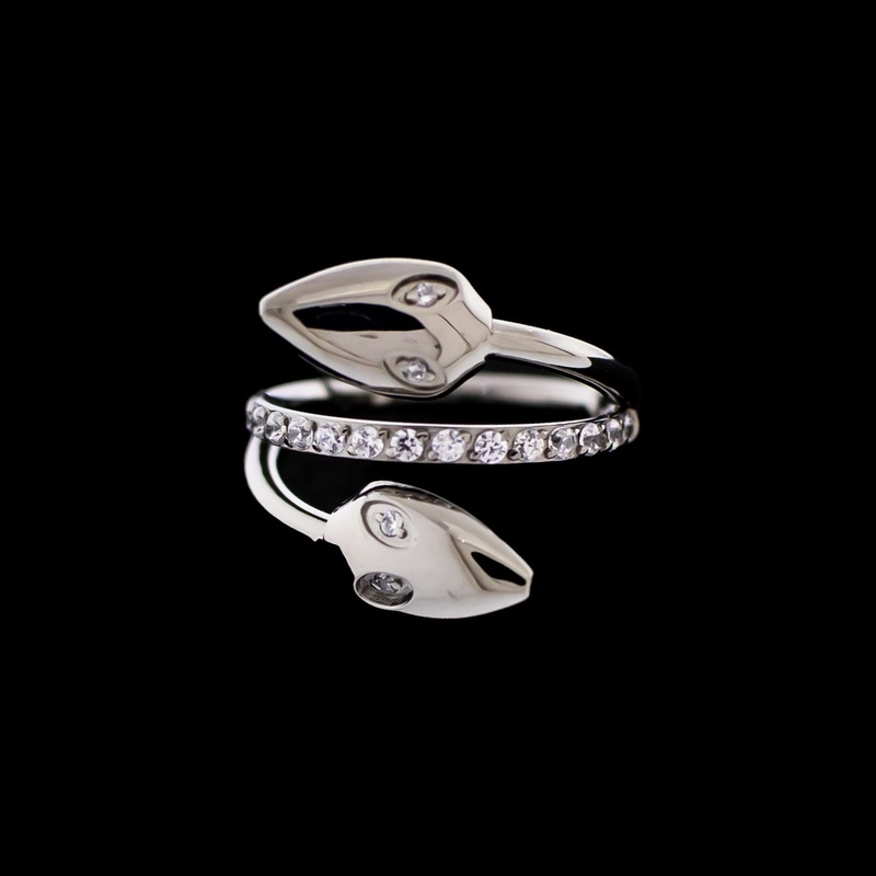 Veks – Hinged Segment Ring 18G (1.0mm) 8mm (5/16″) White