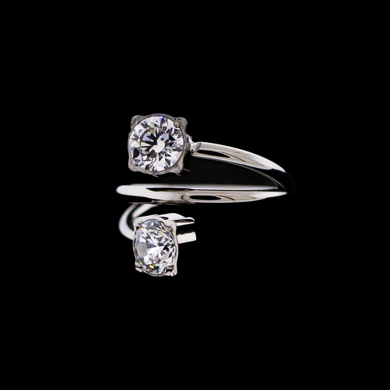 Yasmine – Hinged Segment Ring 18G (1.0mm) 8mm (5/16″) Clear